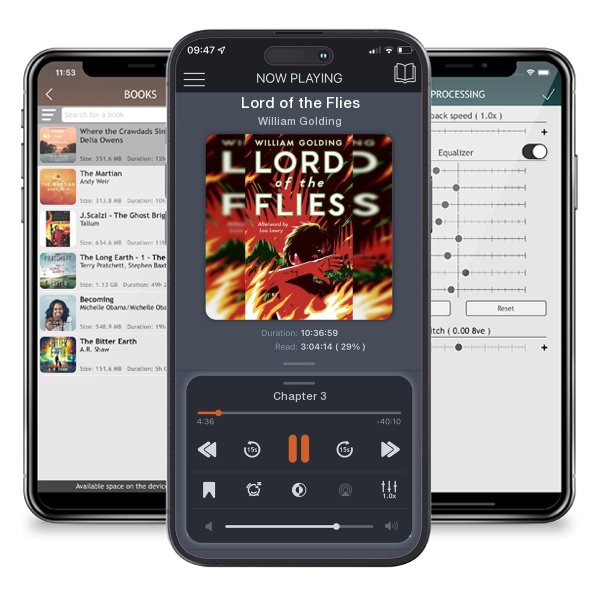 Download fo free audiobook Lord of the Flies by William Golding and listen anywhere on your iOS devices in the ListenBook app.
