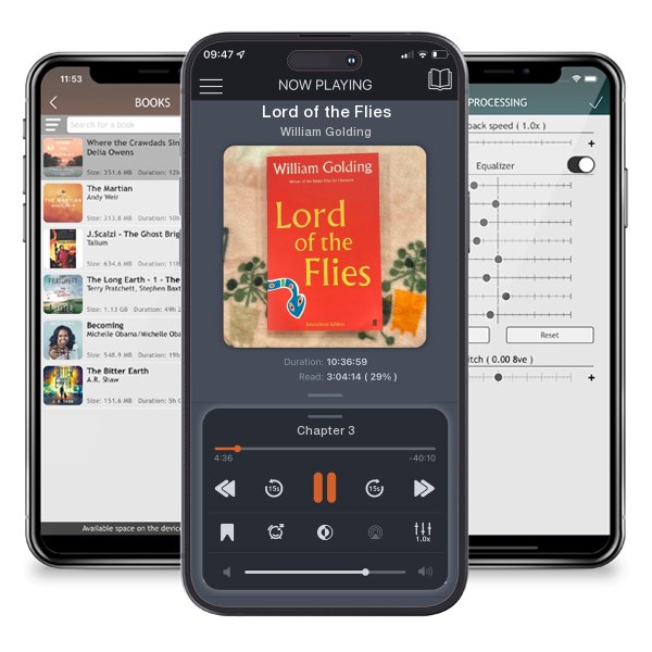 Download fo free audiobook Lord of the Flies by William Golding and listen anywhere on your iOS devices in the ListenBook app.