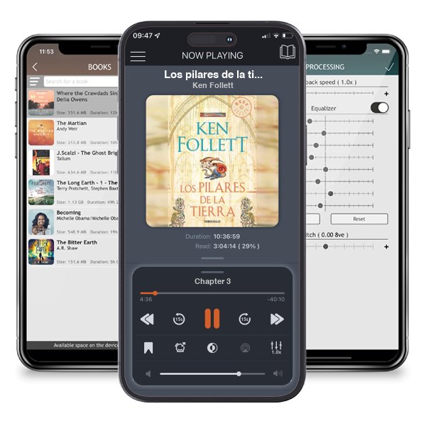 Descargar audiolibro gratis Los pilares de la tierra / The Pillars of the Earth by Ken Follett y escuchar en cualquier lugar en sus dispositivos iOS en la aplicación ListenBook.