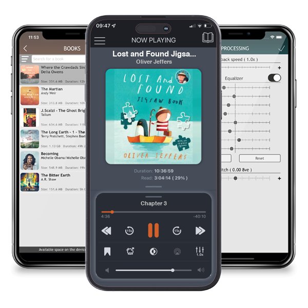 Download fo free audiobook Lost and Found Jigsaw Book by Oliver Jeffers and listen anywhere on your iOS devices in the ListenBook app.