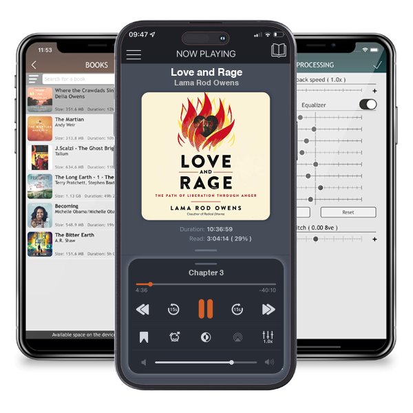 Download fo free audiobook Love and Rage by Lama Rod Owens and listen anywhere on your iOS devices in the ListenBook app.