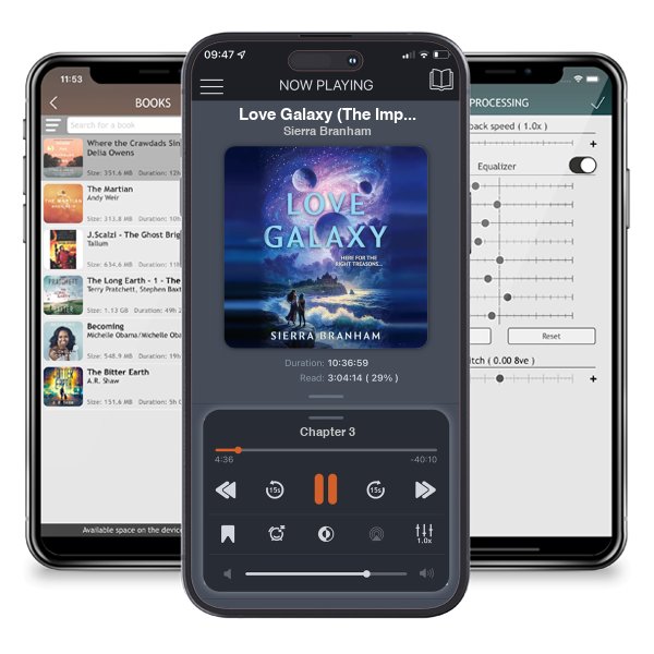 Download fo free audiobook Love Galaxy (The Imperial Broadcasts, #1) by Sierra Branham and listen anywhere on your iOS devices in the ListenBook app.