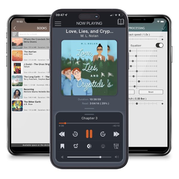 Download fo free audiobook Love, Lies, and Cryptids by M. L. Nolan and listen anywhere on your iOS devices in the ListenBook app.