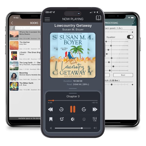 Download fo free audiobook Lowcountry Getaway by Susan M. Boyer and listen anywhere on your iOS devices in the ListenBook app.
