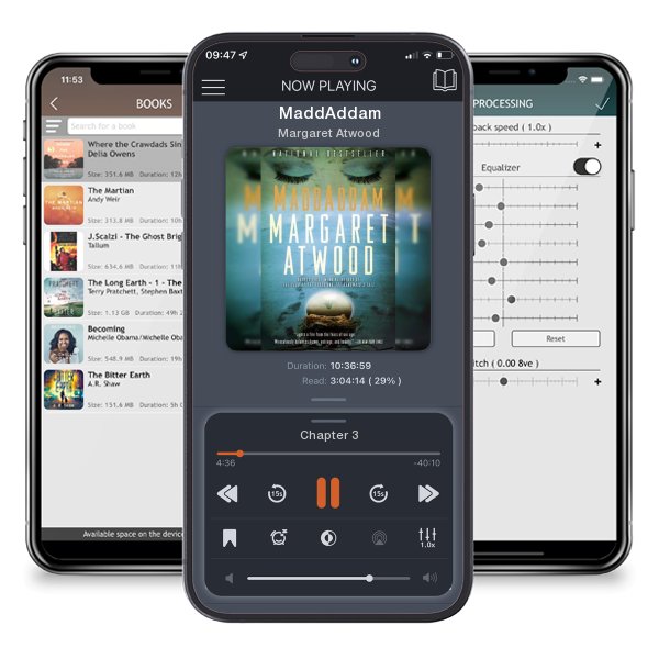 Download fo free audiobook MaddAddam by Margaret Atwood and listen anywhere on your iOS devices in the ListenBook app.