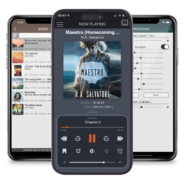 Download fo free audiobook Maestro (Homecoming #2; The Legend of Drizzt #29) by R.A. Salvatore and listen anywhere on your iOS devices in the ListenBook app.