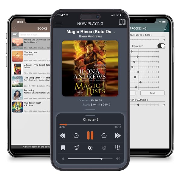 Download fo free audiobook Magic Rises (Kate Daniels, #6) by Ilona Andrews and listen anywhere on your iOS devices in the ListenBook app.