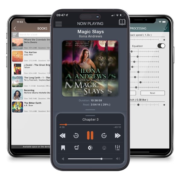 Download fo free audiobook Magic Slays by Ilona Andrews and listen anywhere on your iOS devices in the ListenBook app.