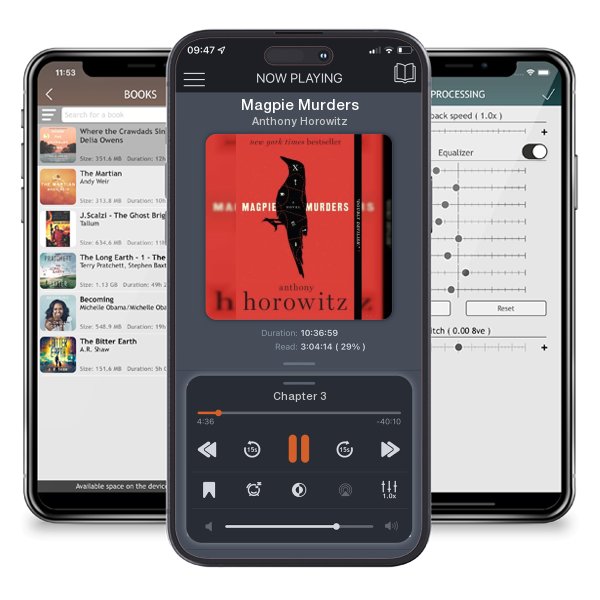 Download fo free audiobook Magpie Murders by Anthony Horowitz and listen anywhere on your iOS devices in the ListenBook app.