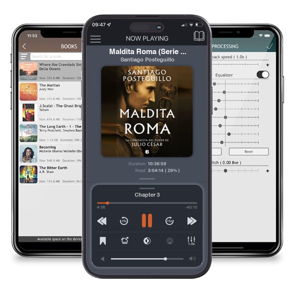 Descargar audiolibro gratis Maldita Roma (Serie Julio César 2): La conquista del poder de Julio César by Santiago Posteguillo y escuchar en cualquier lugar en sus dispositivos iOS en la aplicación ListenBook.