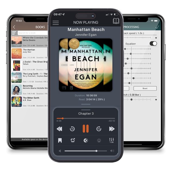 Download fo free audiobook Manhattan Beach by Jennifer Egan and listen anywhere on your iOS devices in the ListenBook app.