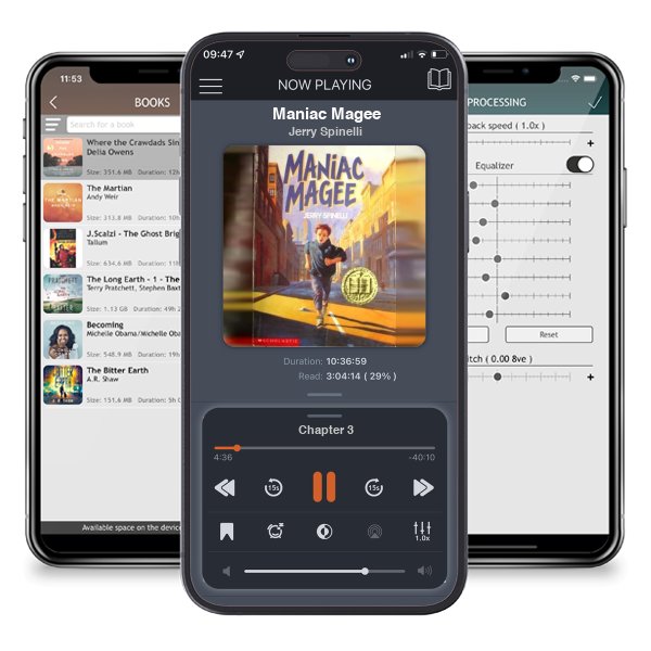 Download fo free audiobook Maniac Magee by Jerry Spinelli and listen anywhere on your iOS devices in the ListenBook app.