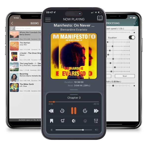 Download fo free audiobook Manifesto: On Never Giving Up by Bernardine Evaristo and listen anywhere on your iOS devices in the ListenBook app.