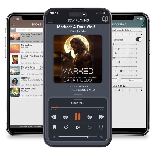 Download fo free audiobook Marked: A Dark Wolf Shifter Romance by Sara Fields and listen anywhere on your iOS devices in the ListenBook app.