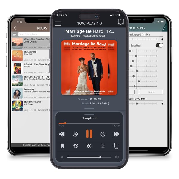 Download fo free audiobook Marriage Be Hard: 12 Conversations to Keep You Laughing,... by Kevin Fredericks and Melissa Fredericks and listen anywhere on your iOS devices in the ListenBook app.
