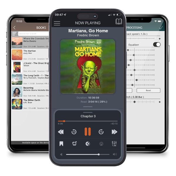 Download fo free audiobook Martians, Go Home by Fredric Brown and listen anywhere on your iOS devices in the ListenBook app.