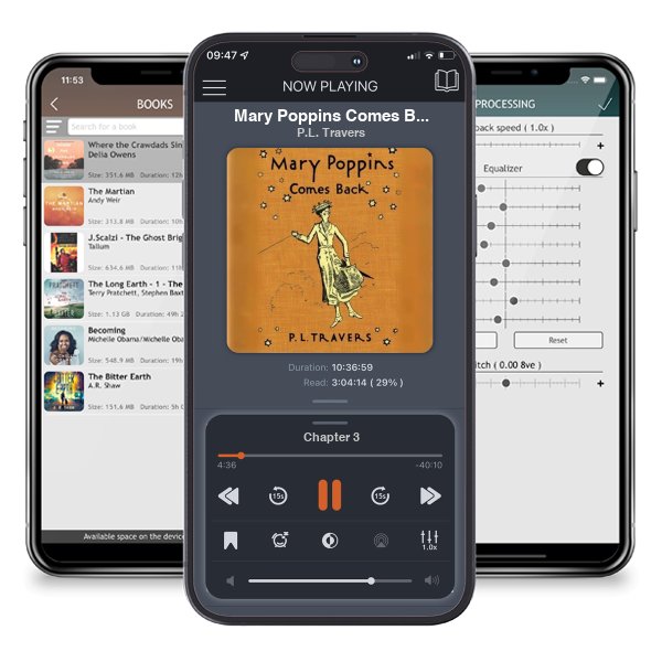 Download fo free audiobook Mary Poppins Comes Back (Mary Poppins, #2) by P.L. Travers and listen anywhere on your iOS devices in the ListenBook app.