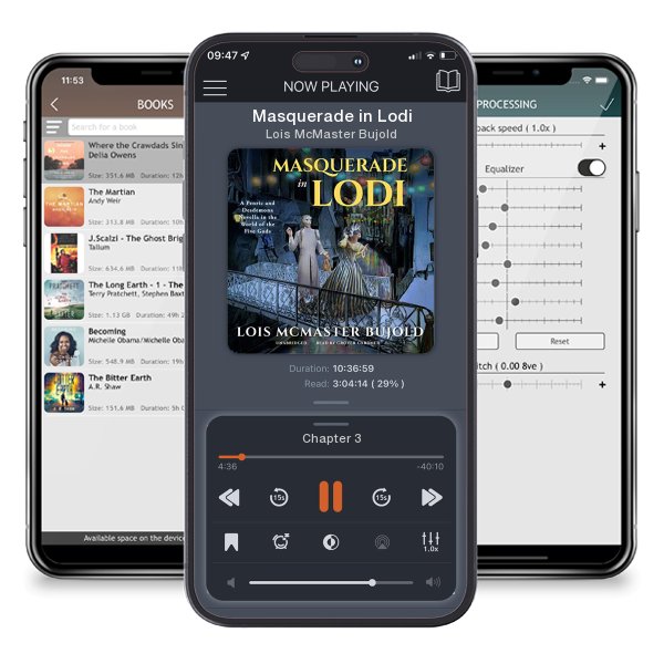 Download fo free audiobook Masquerade in Lodi by Lois McMaster Bujold and listen anywhere on your iOS devices in the ListenBook app.