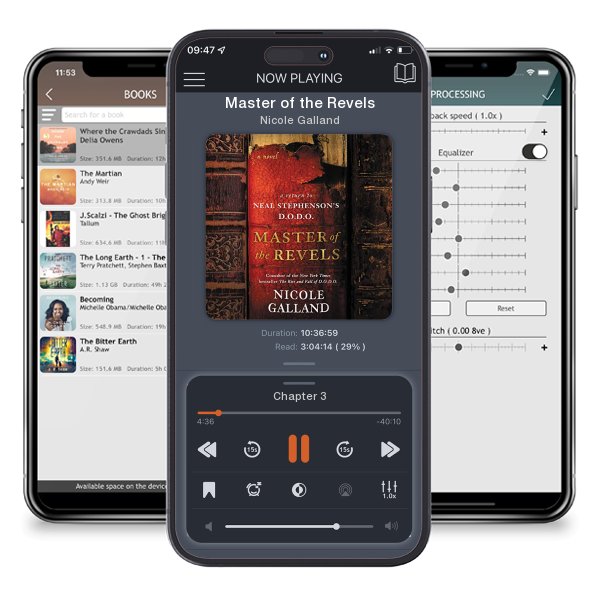 Download fo free audiobook Master of the Revels by Nicole Galland and listen anywhere on your iOS devices in the ListenBook app.