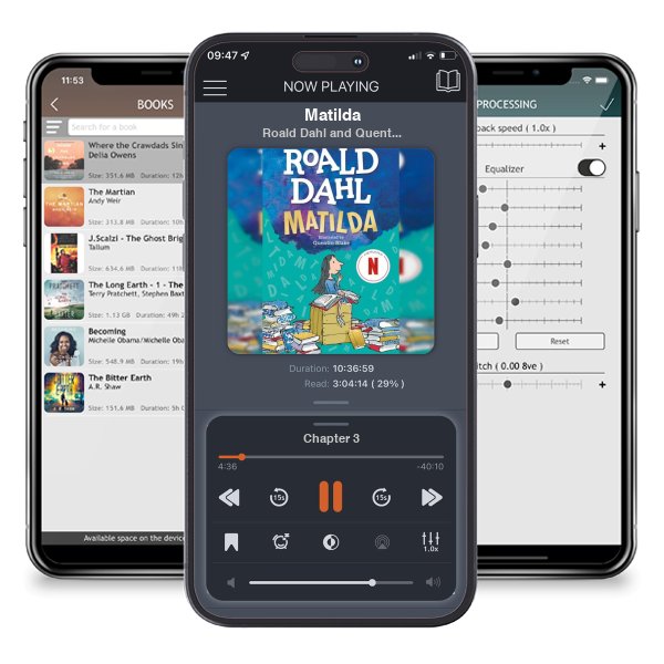 Download fo free audiobook Matilda by Roald Dahl and Quentin Blake and listen anywhere on your iOS devices in the ListenBook app.