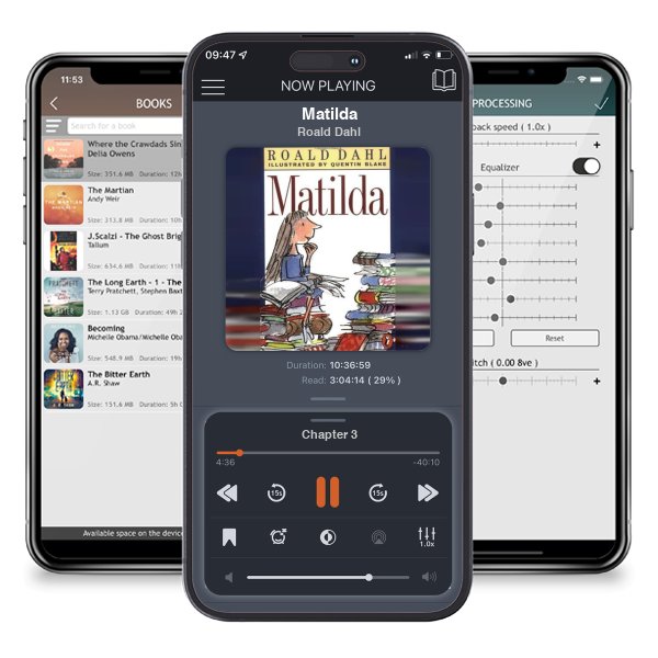 Download fo free audiobook Matilda by Roald Dahl and listen anywhere on your iOS devices in the ListenBook app.
