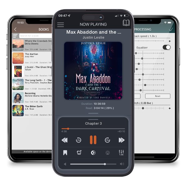 Download fo free audiobook Max Abaddon and the Dark Carnival by Justin Leslie and listen anywhere on your iOS devices in the ListenBook app.
