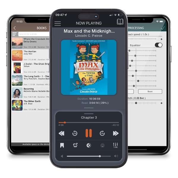 Download fo free audiobook Max and the Midknights: The Tower of Time by Lincoln C. Peirce and listen anywhere on your iOS devices in the ListenBook app.