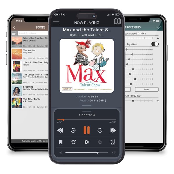 Download fo free audiobook Max and the Talent Show by Kyle Lukoff and Luciano Lozano and listen anywhere on your iOS devices in the ListenBook app.