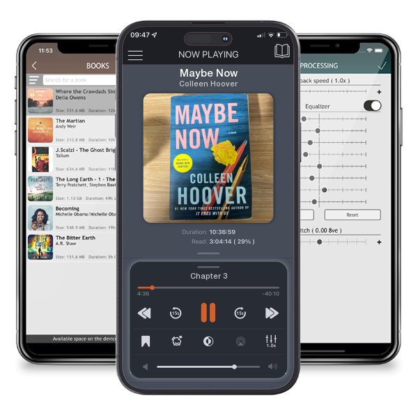 Download fo free audiobook Maybe Now by Colleen Hoover and listen anywhere on your iOS devices in the ListenBook app.