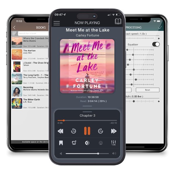 Download fo free audiobook Meet Me at the Lake by Carley Fortune and listen anywhere on your iOS devices in the ListenBook app.