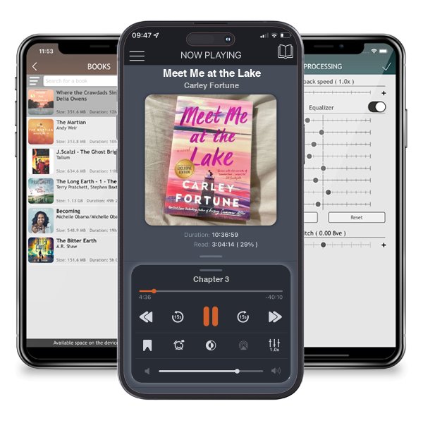 Download fo free audiobook Meet Me at the Lake by Carley Fortune and listen anywhere on your iOS devices in the ListenBook app.