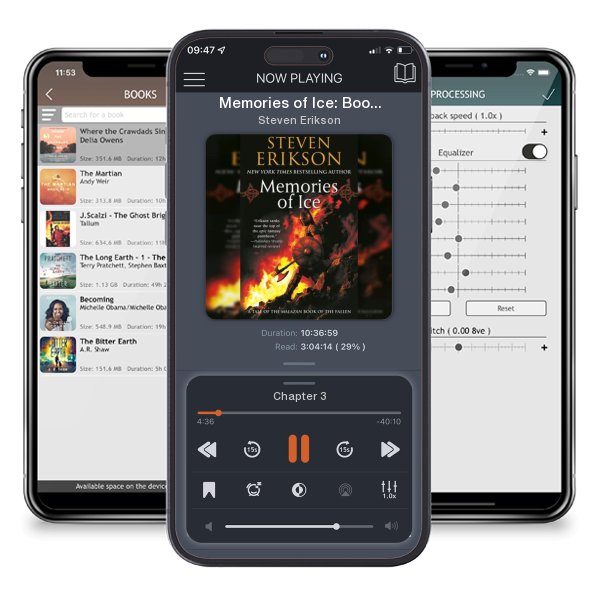 Download fo free audiobook Memories of Ice: Book Three of the Malazan Book of the Fallen by Steven Erikson and listen anywhere on your iOS devices in the ListenBook app.