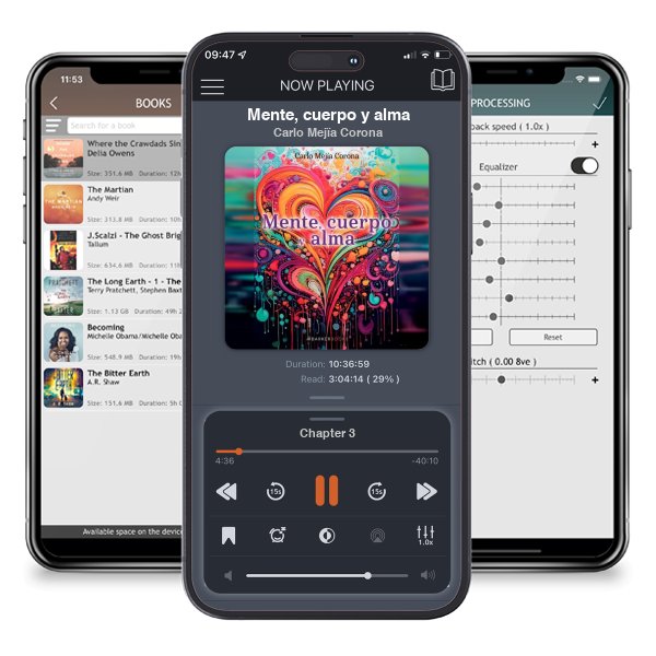 Descargar audiolibro gratis Mente, cuerpo y alma by Carlo Mejïa Corona y escuchar en cualquier lugar en sus dispositivos iOS en la aplicación ListenBook.