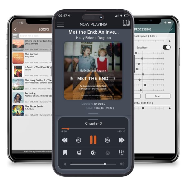 Download fo free audiobook Met the End: An investigation of the past, a daughter's duty to herself. by Holly Brians Ragusa and listen anywhere on your iOS devices in the ListenBook app.