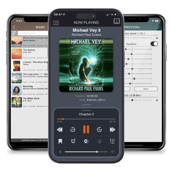 Download fo free audiobook Michael Vey 3 by Richard Paul Evans and listen anywhere on your iOS devices in the ListenBook app.