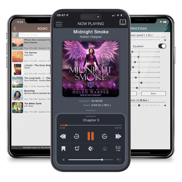 Download fo free audiobook Midnight Smoke by Helen Harper and listen anywhere on your iOS devices in the ListenBook app.