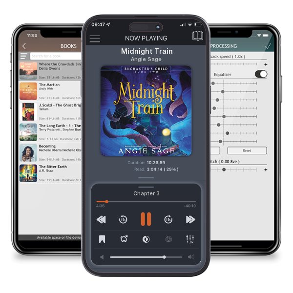 Download fo free audiobook Midnight Train by Angie Sage and listen anywhere on your iOS devices in the ListenBook app.
