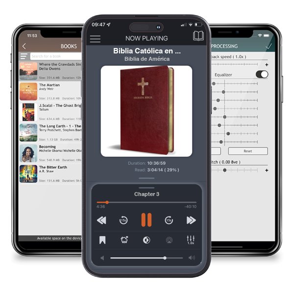 Descargar audiolibro gratis Biblia Católica en español. Símil piel vinotinto, tamaño compacto / Catholic Bible. Spanish-Language, Leathersoft, Wine, Compact by Biblia de América y escuchar en cualquier lugar en sus dispositivos iOS en la aplicación ListenBook.