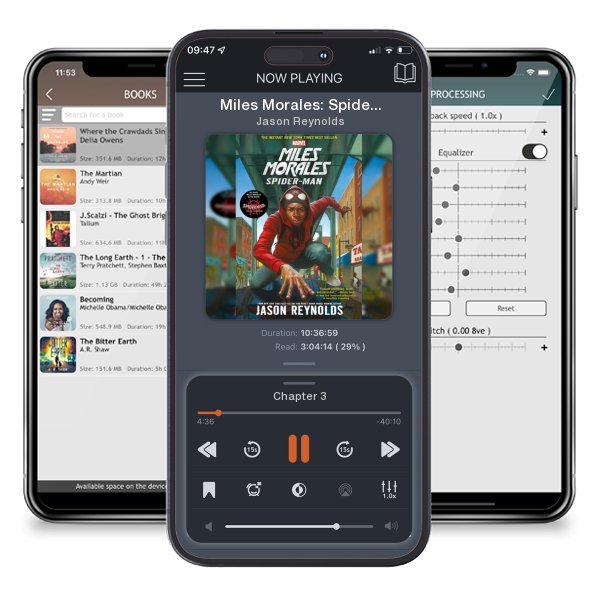 Download fo free audiobook Miles Morales: Spider-Man by Jason Reynolds and listen anywhere on your iOS devices in the ListenBook app.