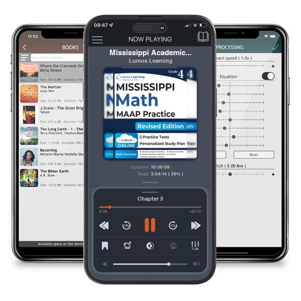 Download fo free audiobook Mississippi Academic Assessment Program Test Prep: 4th Grade Math Practice Workbook and Full-length Online Assessments: MAAP Study Guide by Lumos Learning and listen anywhere on your iOS devices in the ListenBook app.