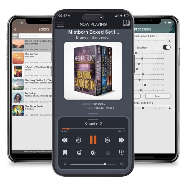 Download fo free audiobook Mistborn Boxed Set I: Mistborn, the Well of Ascension, the... by Brandon Sanderson and listen anywhere on your iOS devices in the ListenBook app.