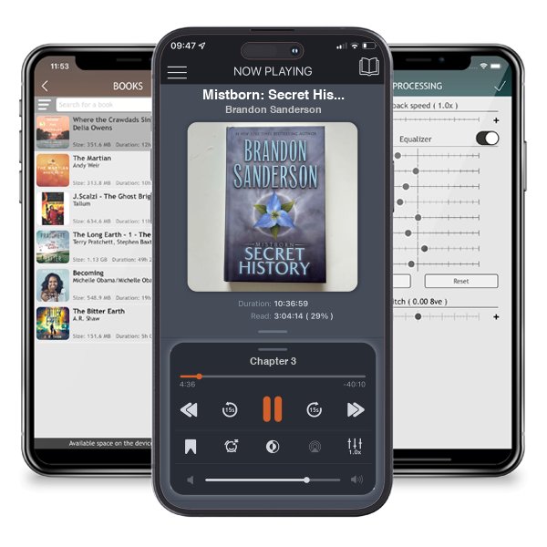 Download fo free audiobook Mistborn: Secret History by Brandon Sanderson and listen anywhere on your iOS devices in the ListenBook app.