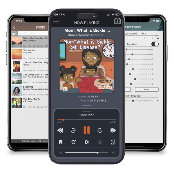 Download fo free audiobook Mom, What is Sickle Cell Disease? by Shnea Weatherspoon and The Kiddquinn and listen anywhere on your iOS devices in the ListenBook app.