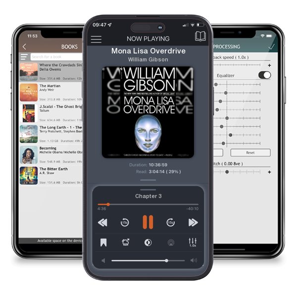 Download fo free audiobook Mona Lisa Overdrive by William Gibson and listen anywhere on your iOS devices in the ListenBook app.
