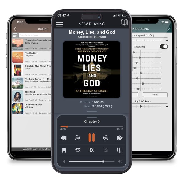 Download fo free audiobook Money, Lies, and God by Katherine Stewart and listen anywhere on your iOS devices in the ListenBook app.
