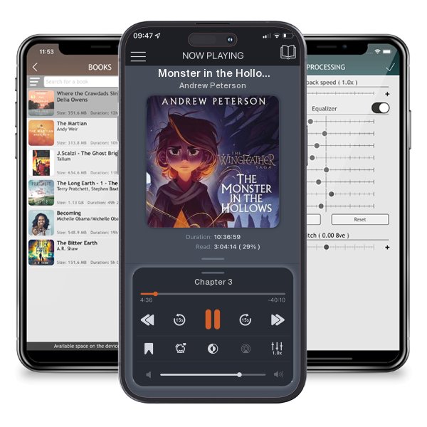 Download fo free audiobook Monster in the Hollows by Andrew Peterson and listen anywhere on your iOS devices in the ListenBook app.