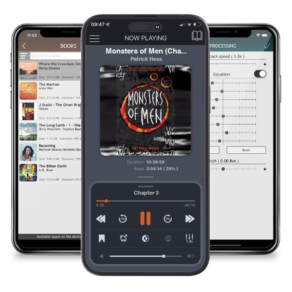 Download fo free audiobook Monsters of Men (Chaos Walking, #3) by Patrick Ness and listen anywhere on your iOS devices in the ListenBook app.