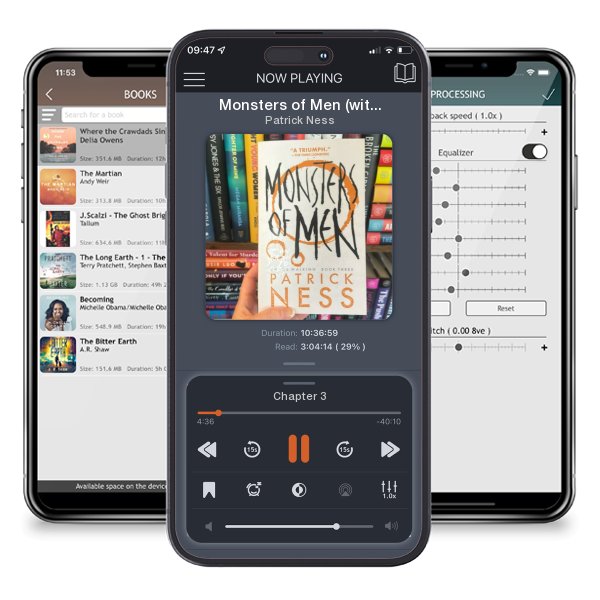 Download fo free audiobook Monsters of Men (with Bonus Short Story) by Patrick Ness and listen anywhere on your iOS devices in the ListenBook app.