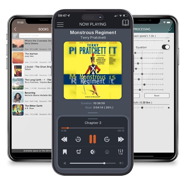 Download fo free audiobook Monstrous Regiment by Terry Pratchett and listen anywhere on your iOS devices in the ListenBook app.
