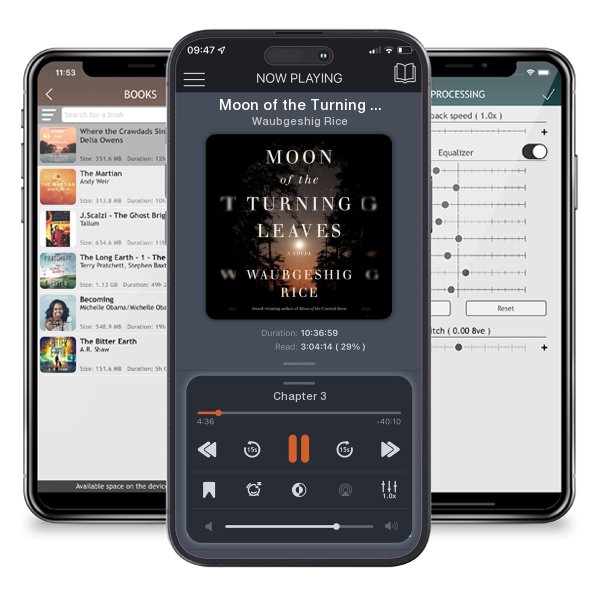Download fo free audiobook Moon of the Turning Leaves by Waubgeshig Rice and listen anywhere on your iOS devices in the ListenBook app.